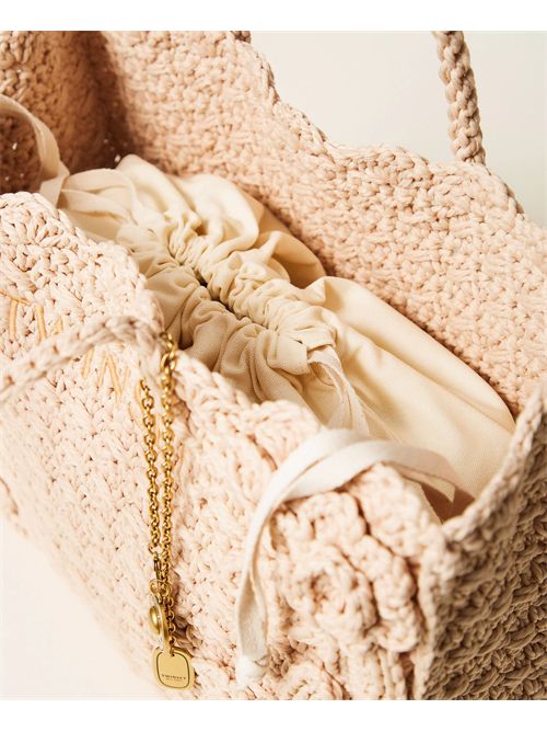 Borsa shopper in crochet con charms TWINSET | TB7510/13161